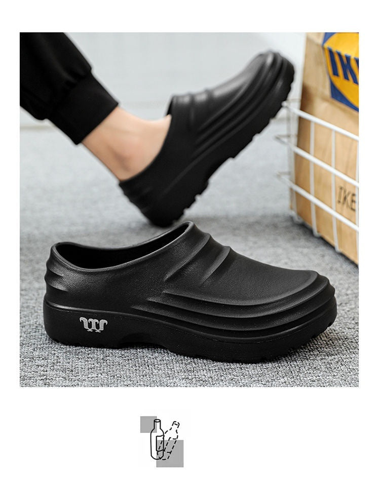 Professional Non-Slip Chef & Medical Work Shoes for Men - Waterproof EVA Comfort Footwear
