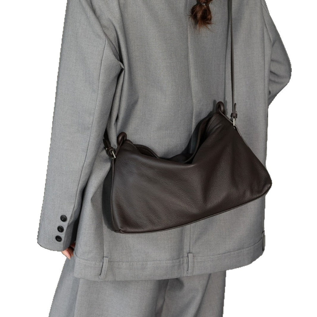 Genuine Leather Crossbody Bag for Women - Premium Suede & Cowhide Shoulder Bag