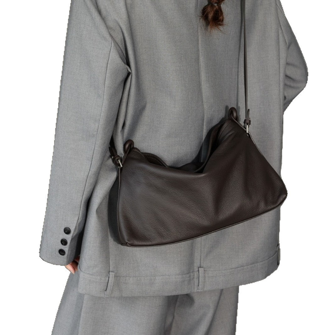 Genuine Leather Crossbody Bag for Women - Premium Suede & Cowhide Shoulder Bag
