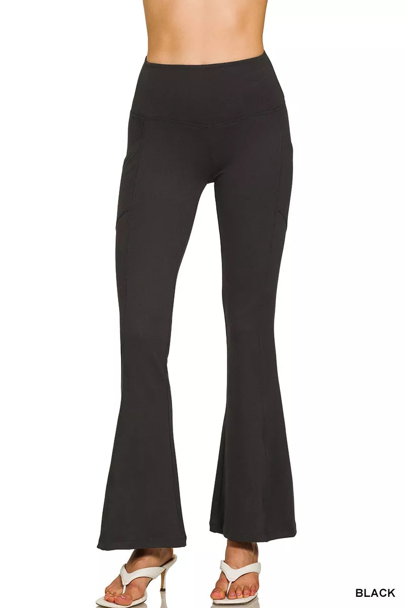 Brushed Dty Microfiber Flare Pants