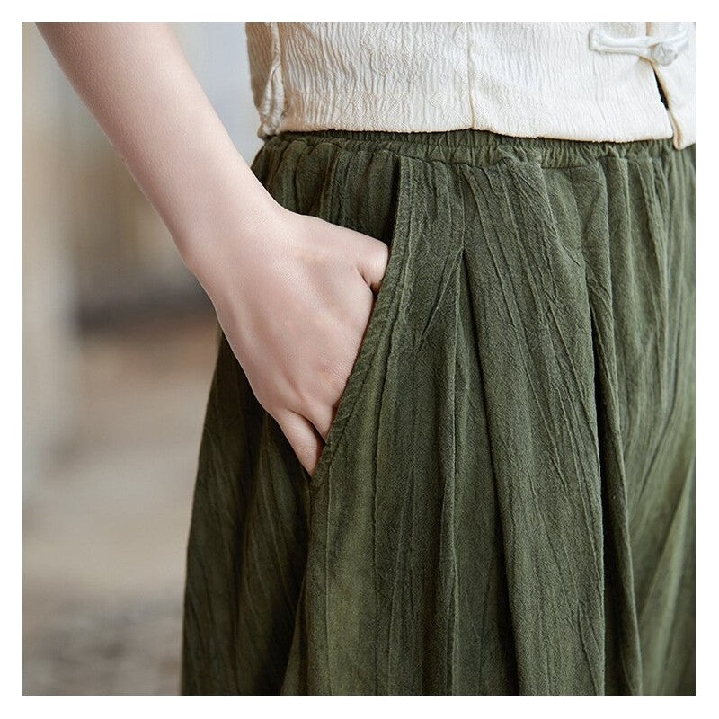 Elastic Waist Tie-Dye Straight Leg Pants