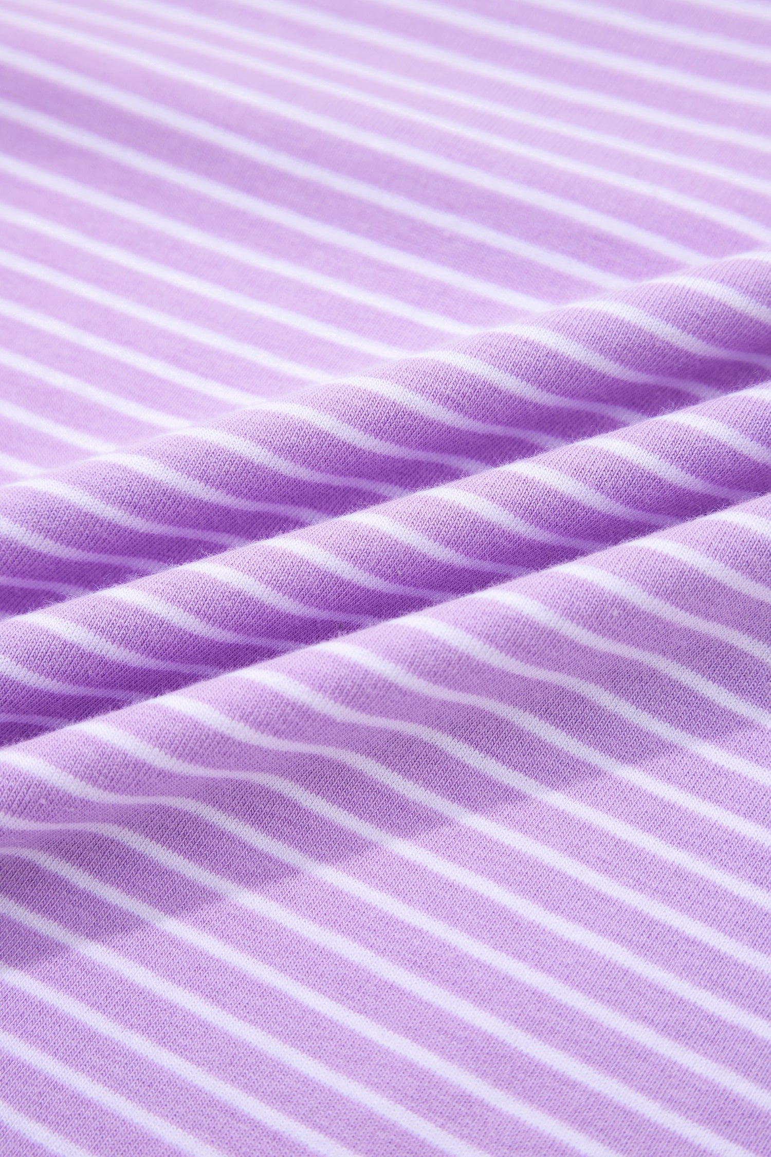 Purple Stripe Dolman Sleeve Polo Shirt and Drawstring Shorts Set