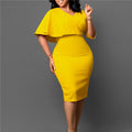 Professional Solid Color Bodycon Dress
