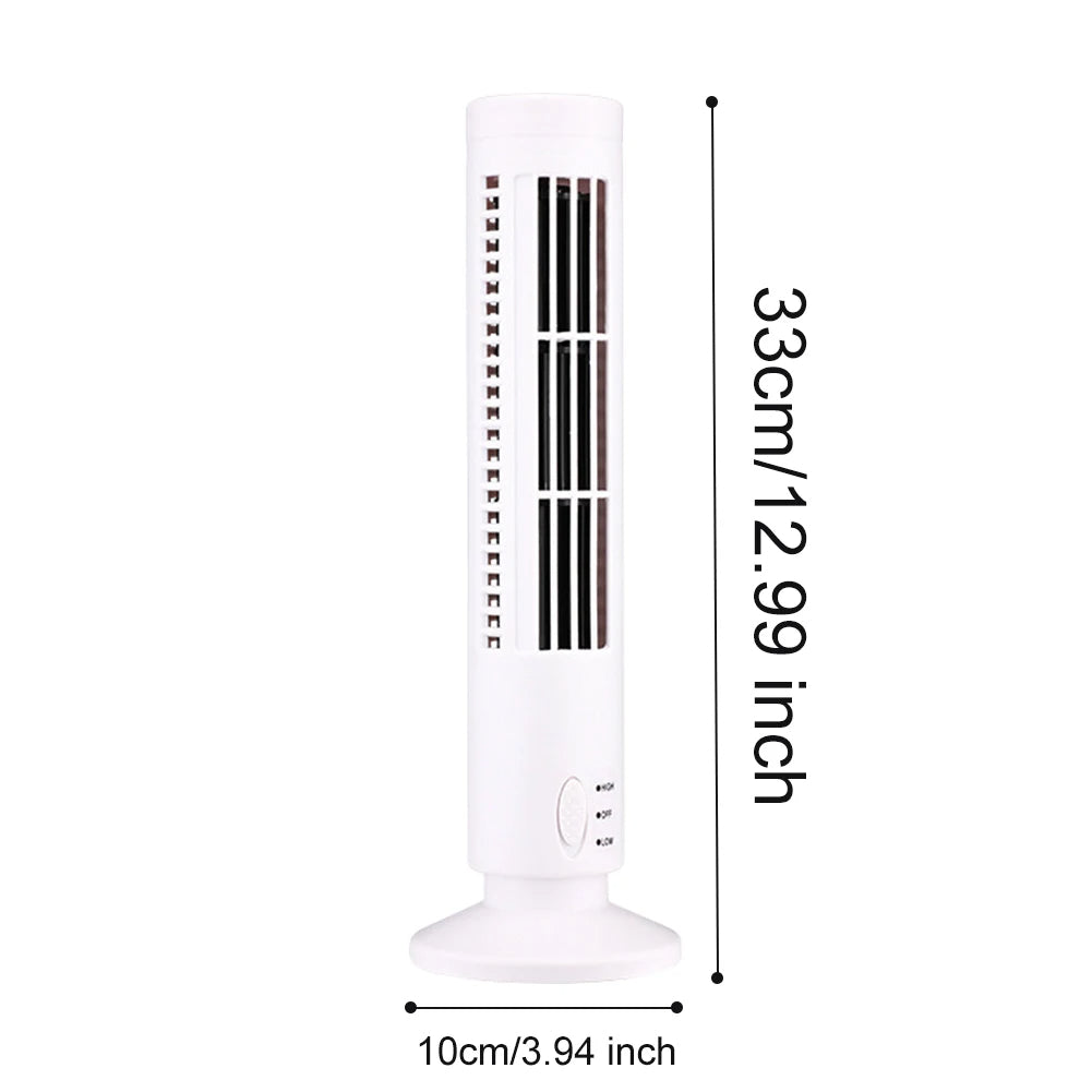 Mini USB Bladeless Desktop Air Conditioner Portable Cooler Fan