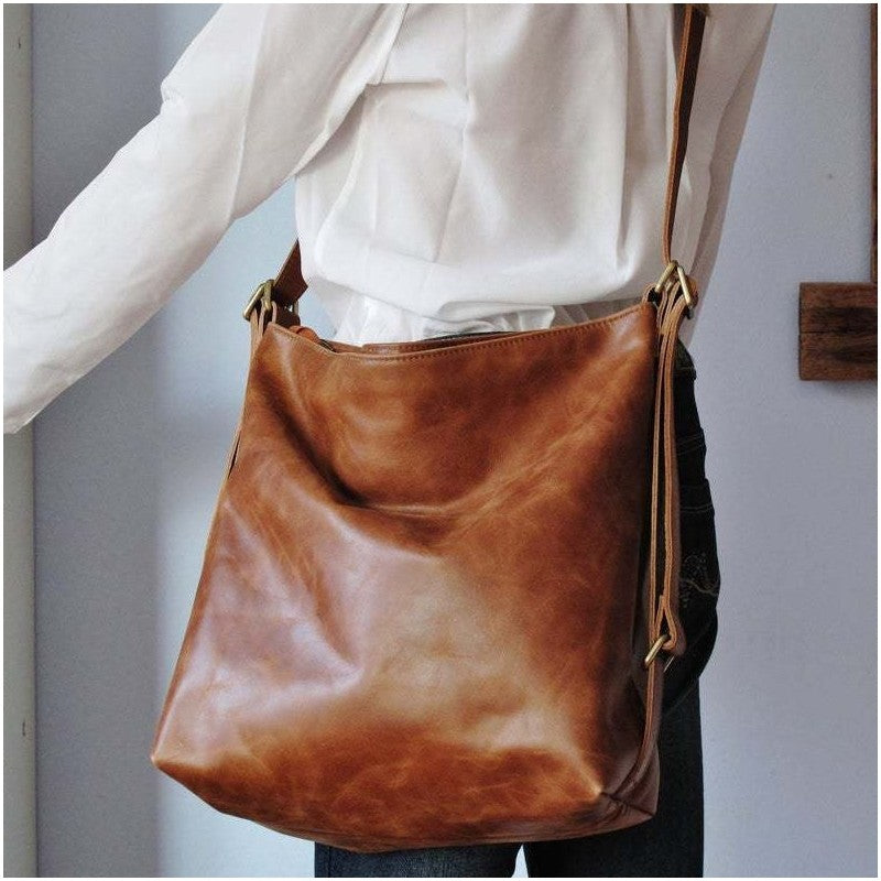 Stylish Oversized Soft Leather Backpack