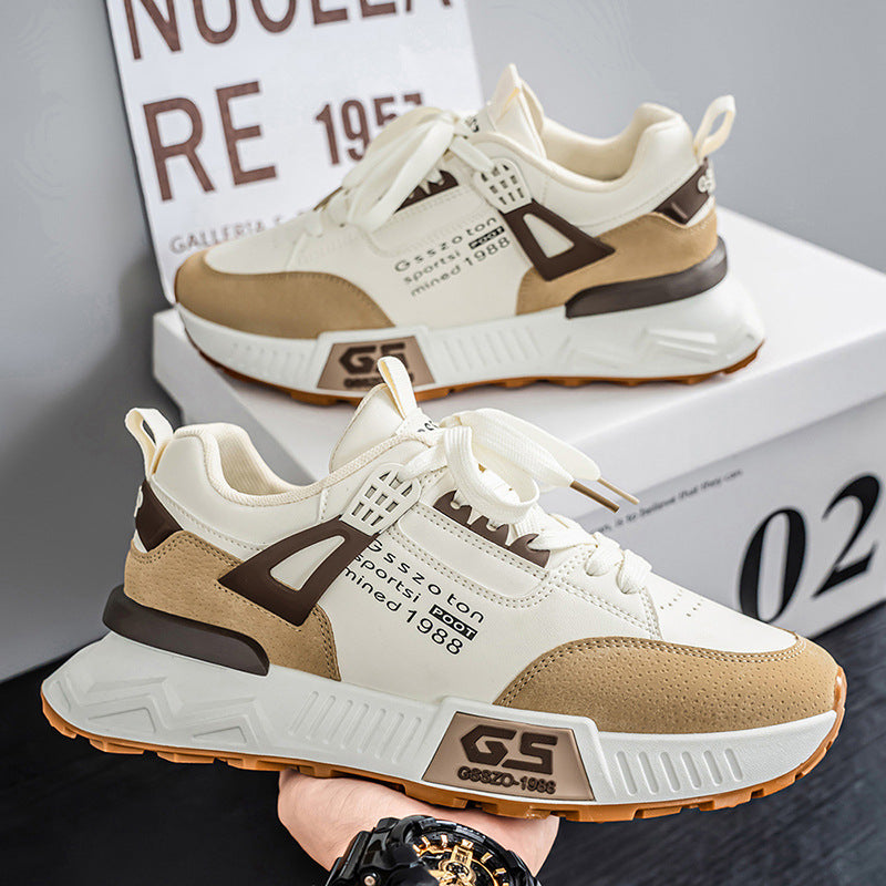 Men's Casual High-Top Sneakers - Slip-Resistant Non-Slip Thick Sole Shoes
