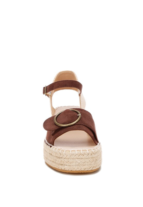 Amilta Buckle Detail Espadrille Wedges