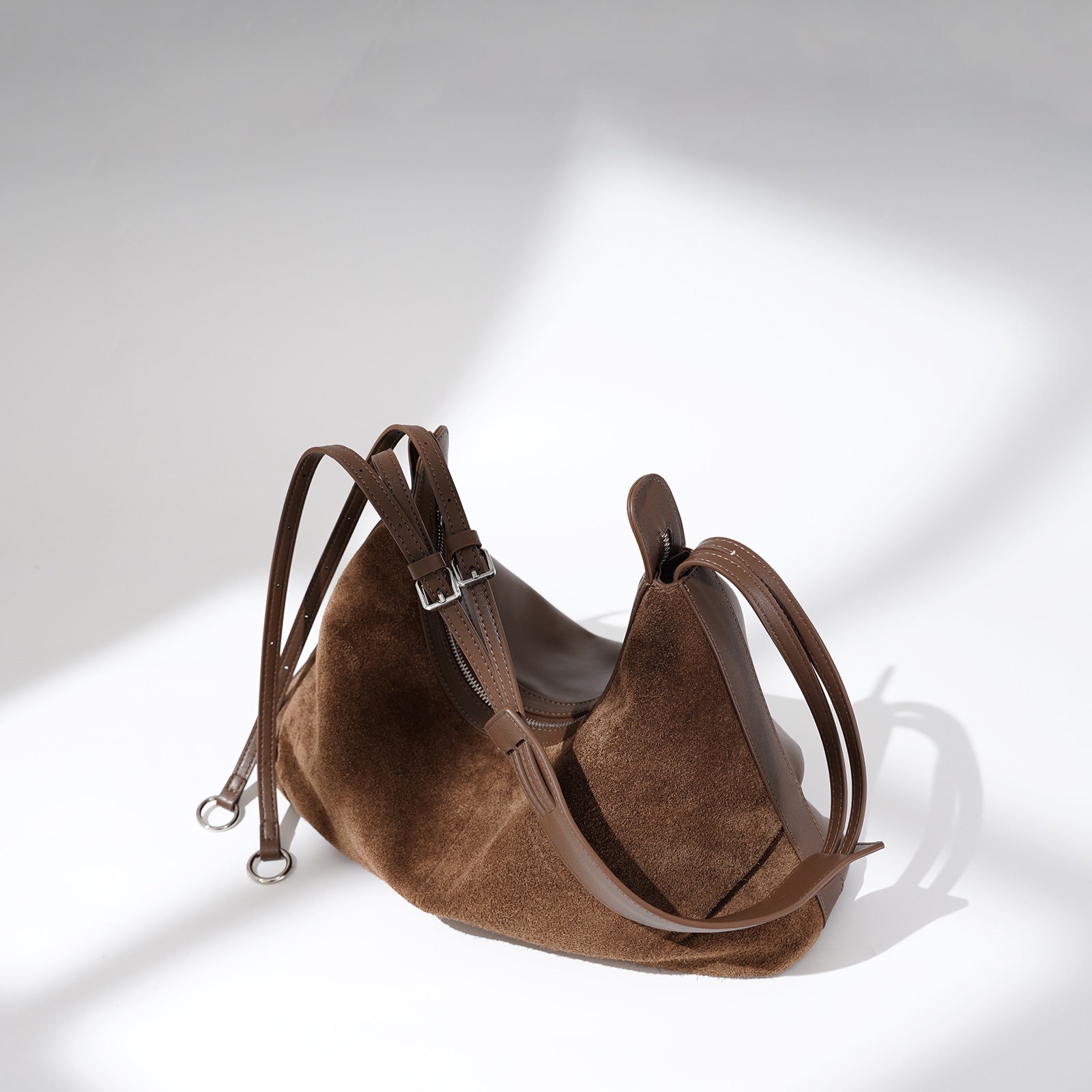 Genuine Leather Dumpling Bag - Urban Minimalist Shoulder Bag for Women