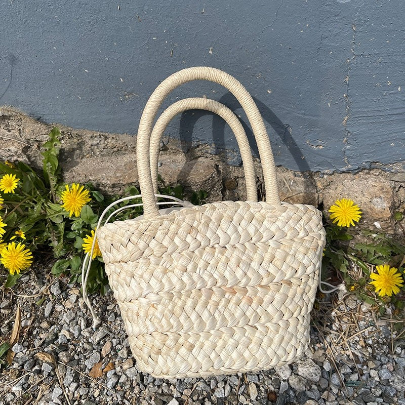 Handcrafted Mini Basket Woven from Natural Inner Grass