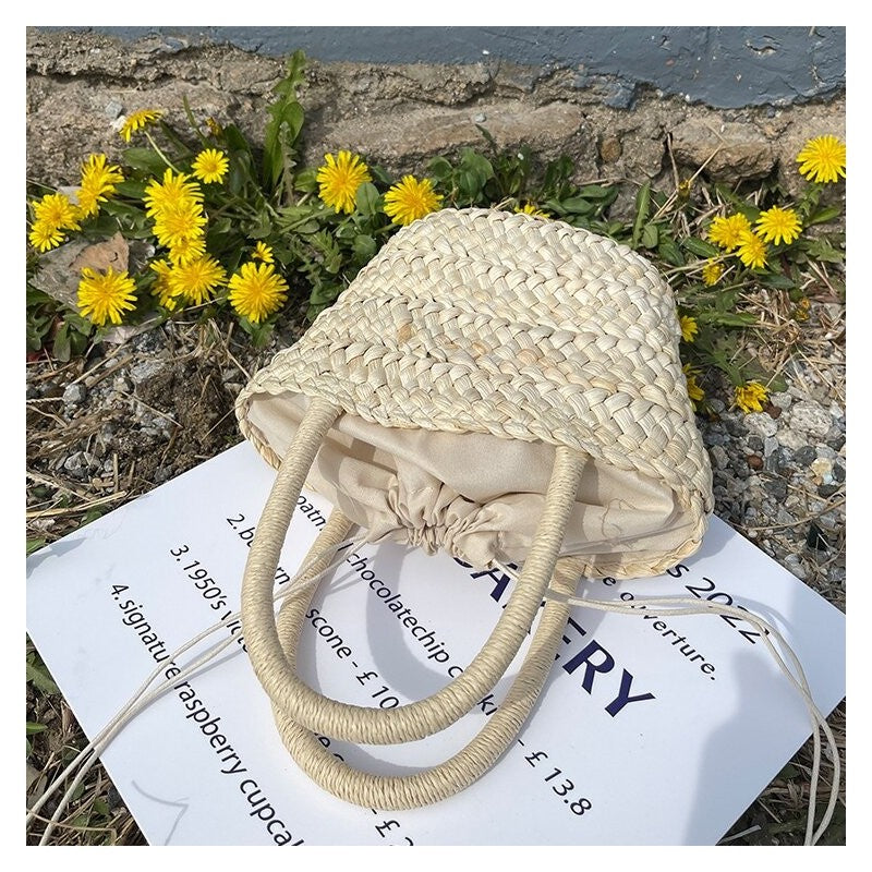 Handcrafted Mini Basket Woven from Natural Inner Grass