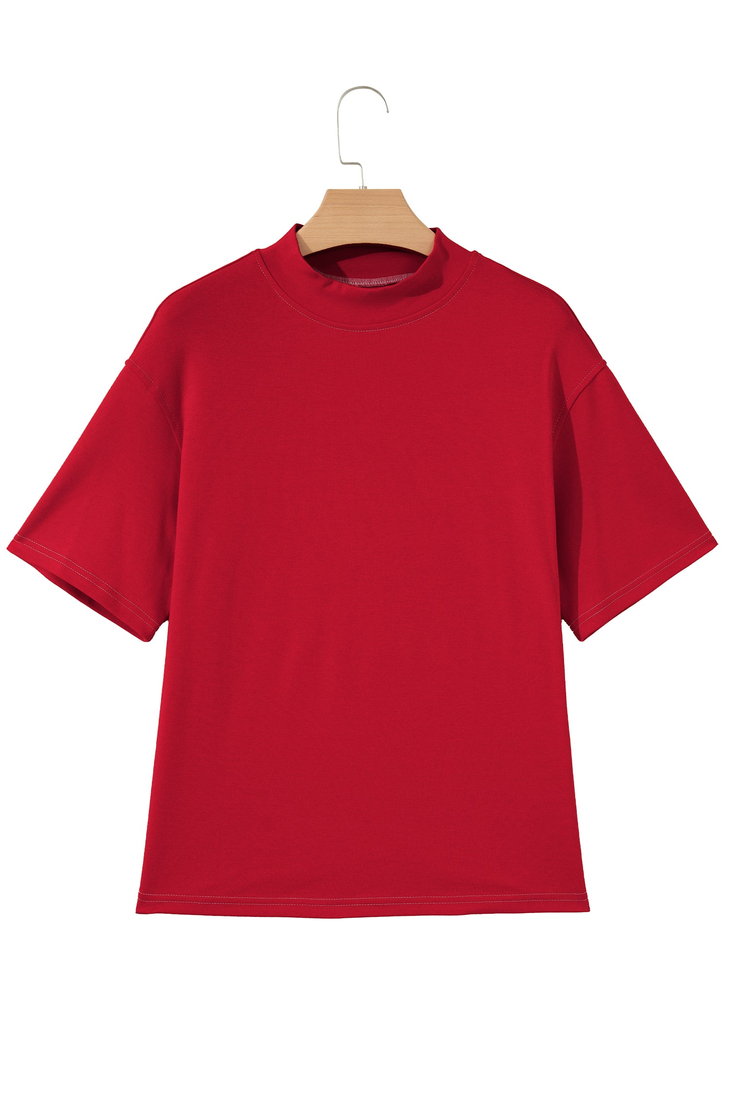Racing Red Reversible Contrast-Stitched T-Shirt