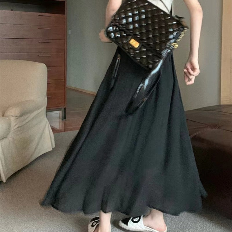 Versatile Solid Color Half Skirt for a Simple and Slimming Look