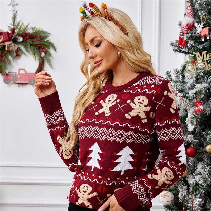 Gingerbread Man Jacquard Christmas Sweater