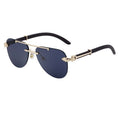 Unisex UV400 Retro Pilot Frameless Eyewear Sunglasses