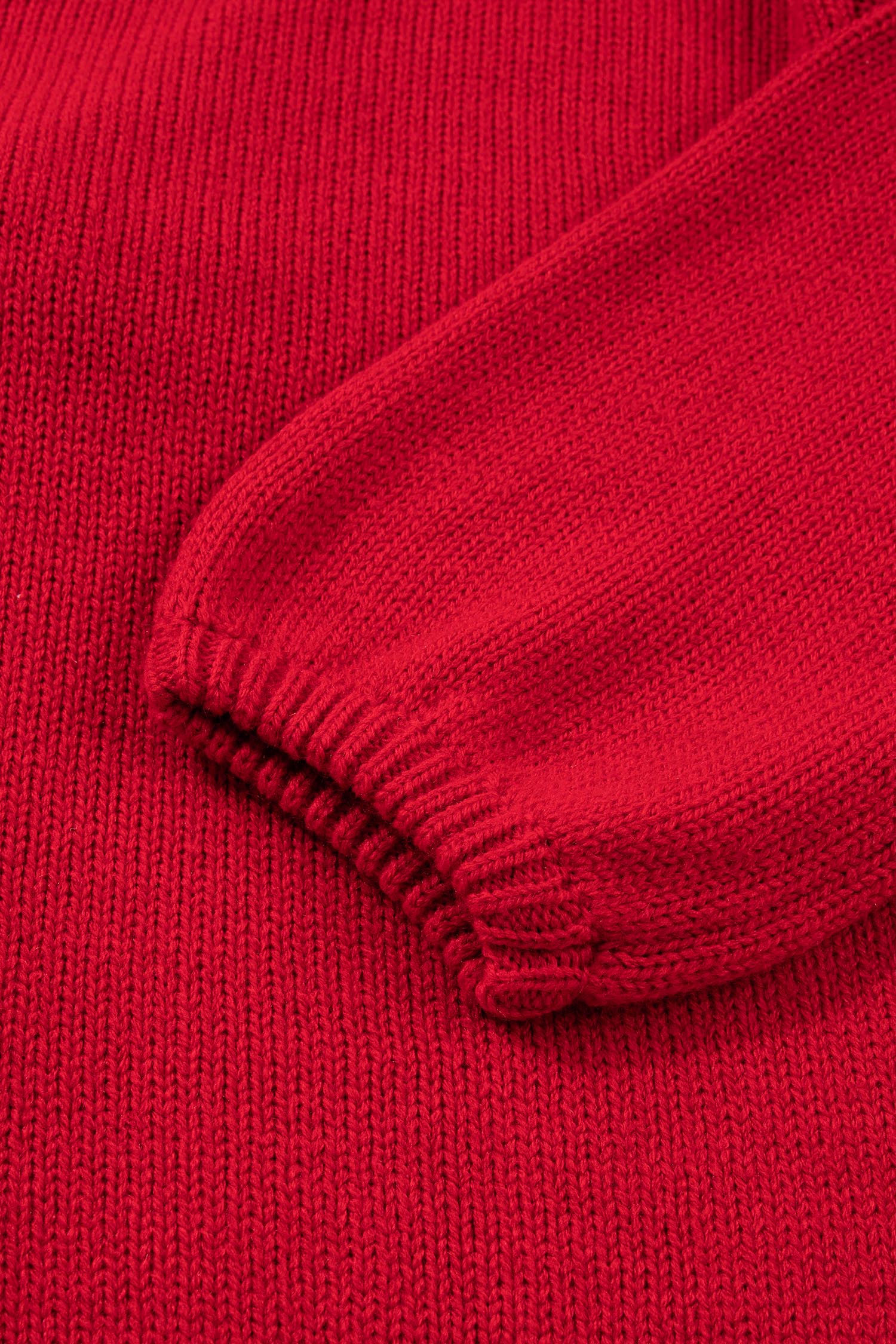 Fiery Red Festive Bow Backless Bubble Sleeve Sweater