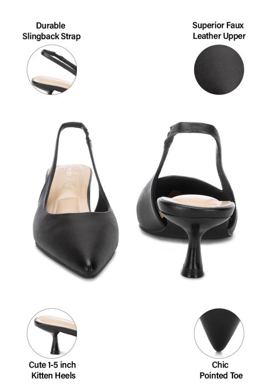 Shala Kitten Heel Slingbacks