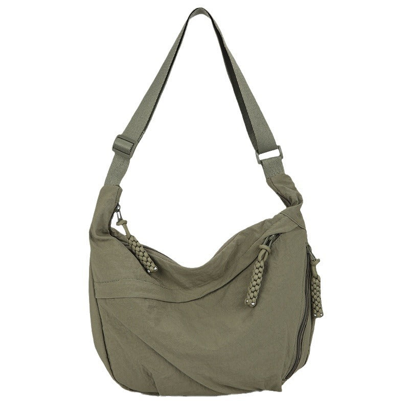Korean-Style Lightweight Nylon Crossbody Shoulder Bag