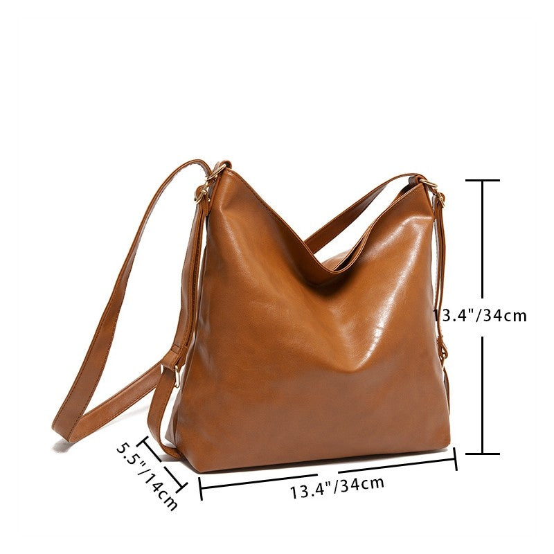 Stylish Oversized Soft Leather Backpack