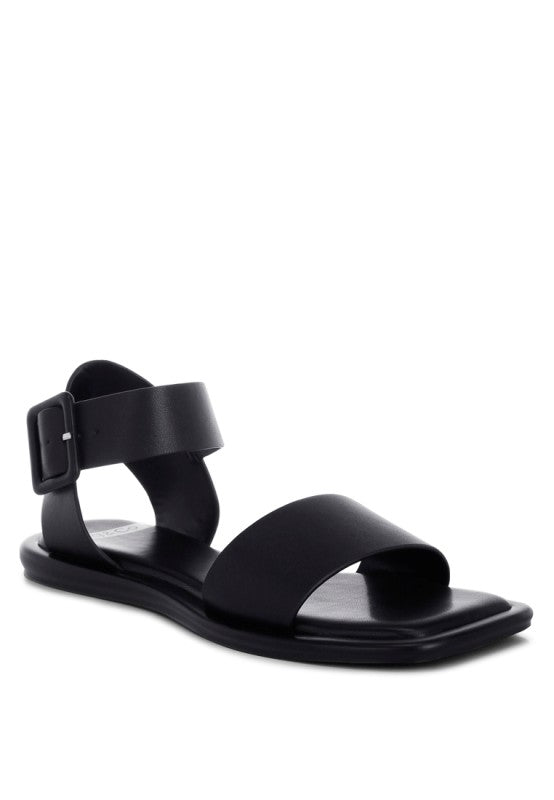 Tayana Chunky Buckle Strap Flats