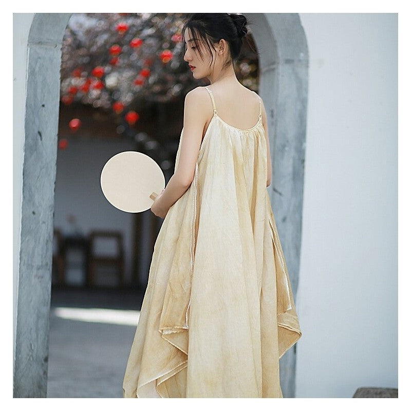Stylish Tie-Dye Camisole Dress with Unique Design
