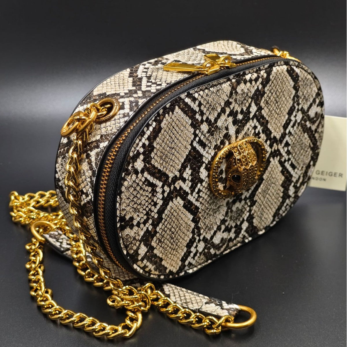 Women's Patent Leather Crossbody Bag - Compact Shoulder Bag with Adjustable Strap