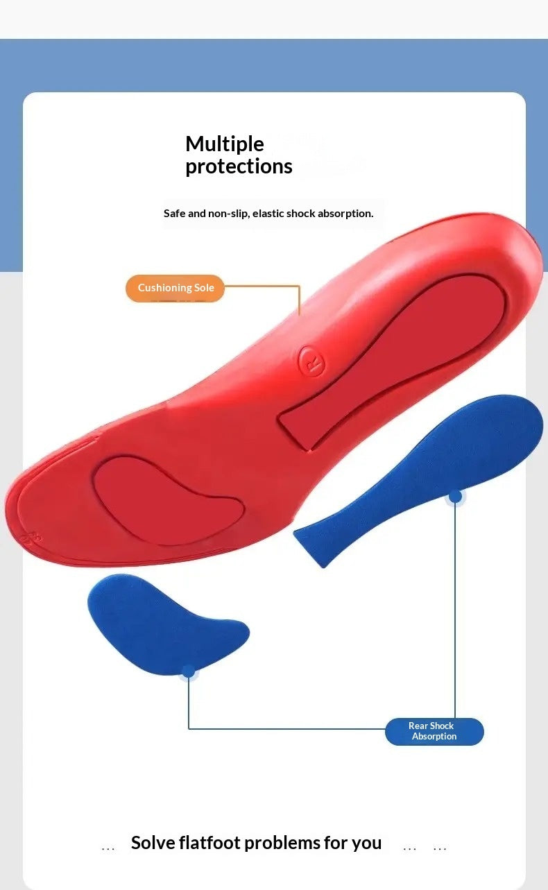 Shock-Absorbing Sports Insoles - Soft Elastic EVA Mesh Comfort Inserts
