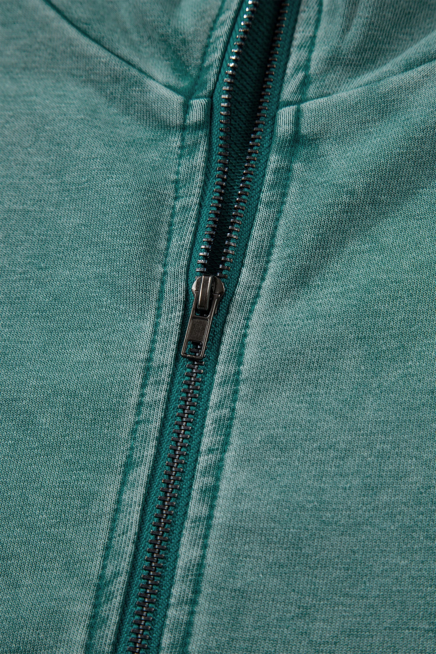 Canton Half Zip Kangaroo Pocket Mineral Wash Baggy Hoodie