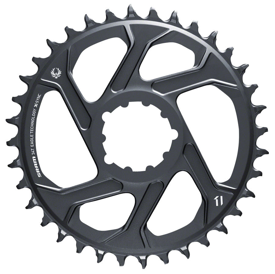 SRAM GX Eagle C1 Chainring Teeth: 34 Speed: 11/12 BCD: Direct Mount Aluminum Grey 3mm