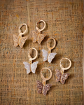 Beautiful Glitter Butterfly Huggie Earrings