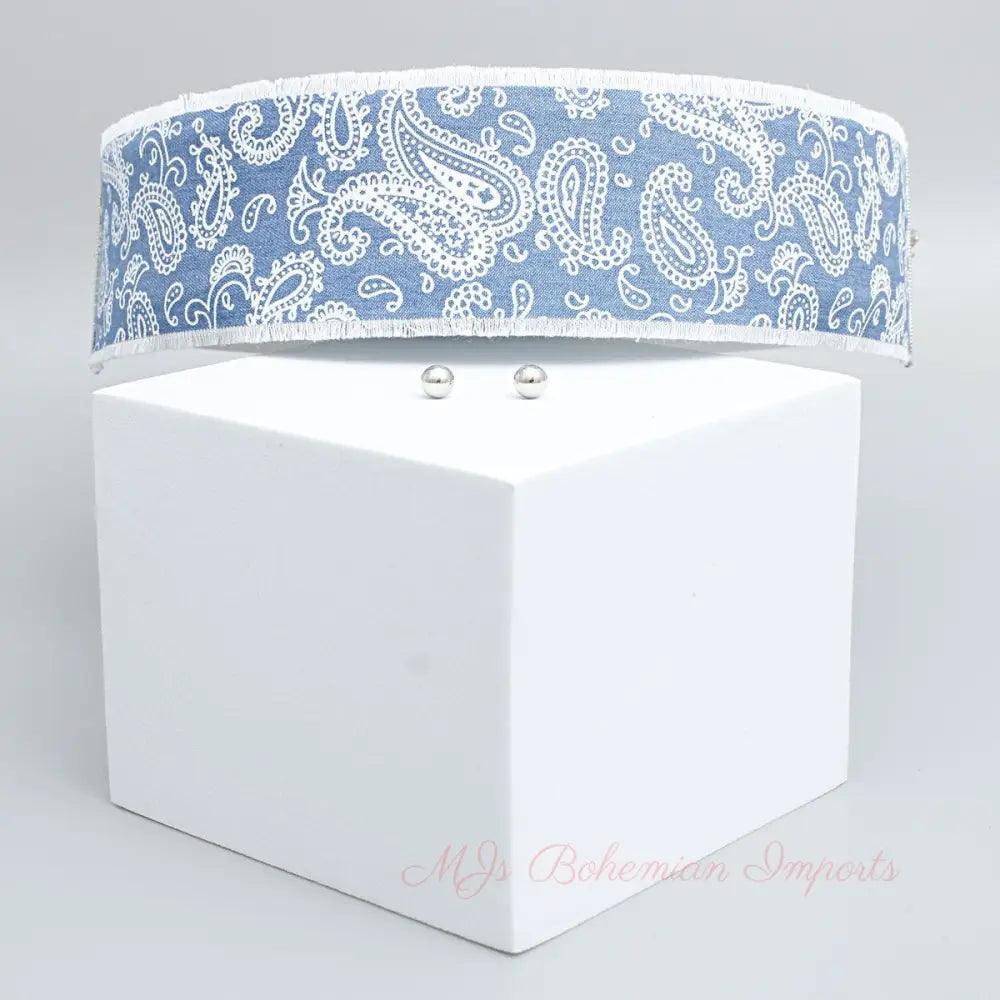 Blue Bandana Choker
