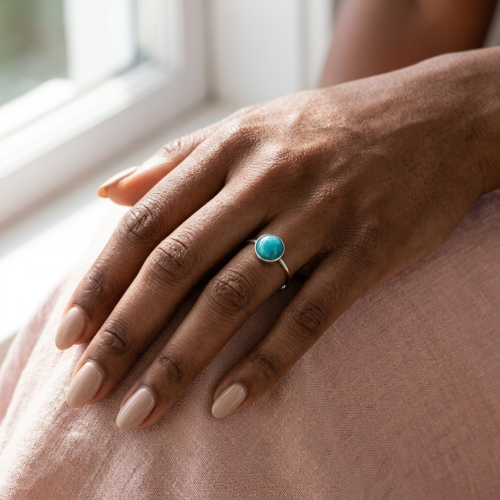 Turquoise Adjustable Ring - Iris