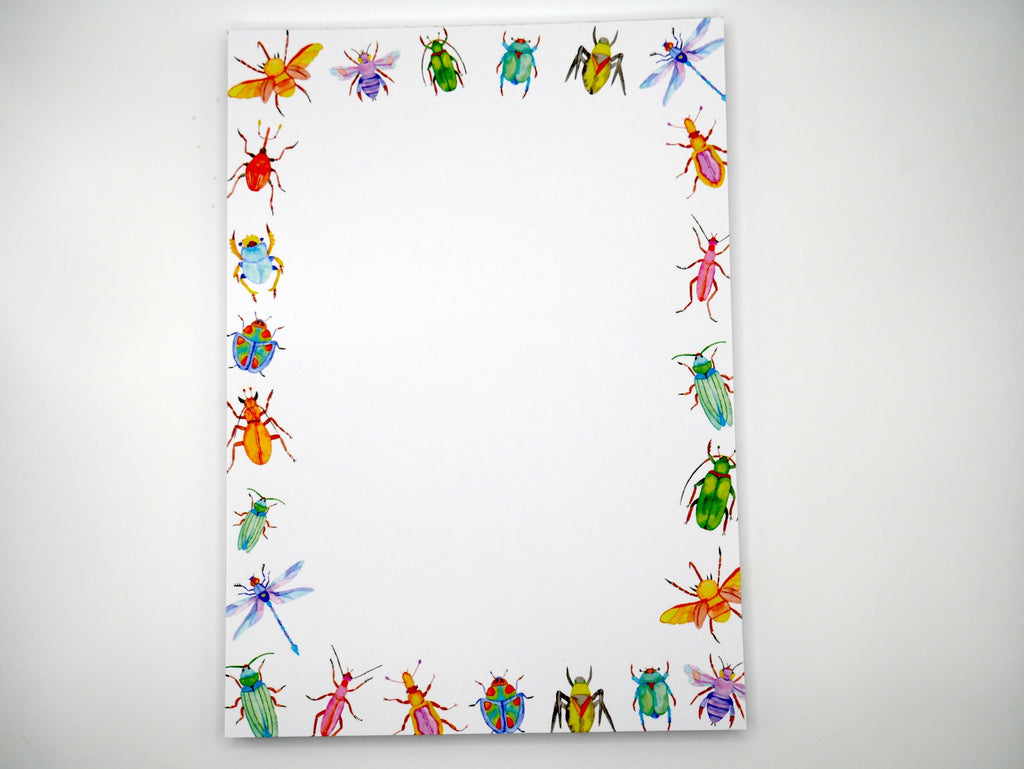 Artsy, Colorful Bugs & Insects 5x7" Notepad