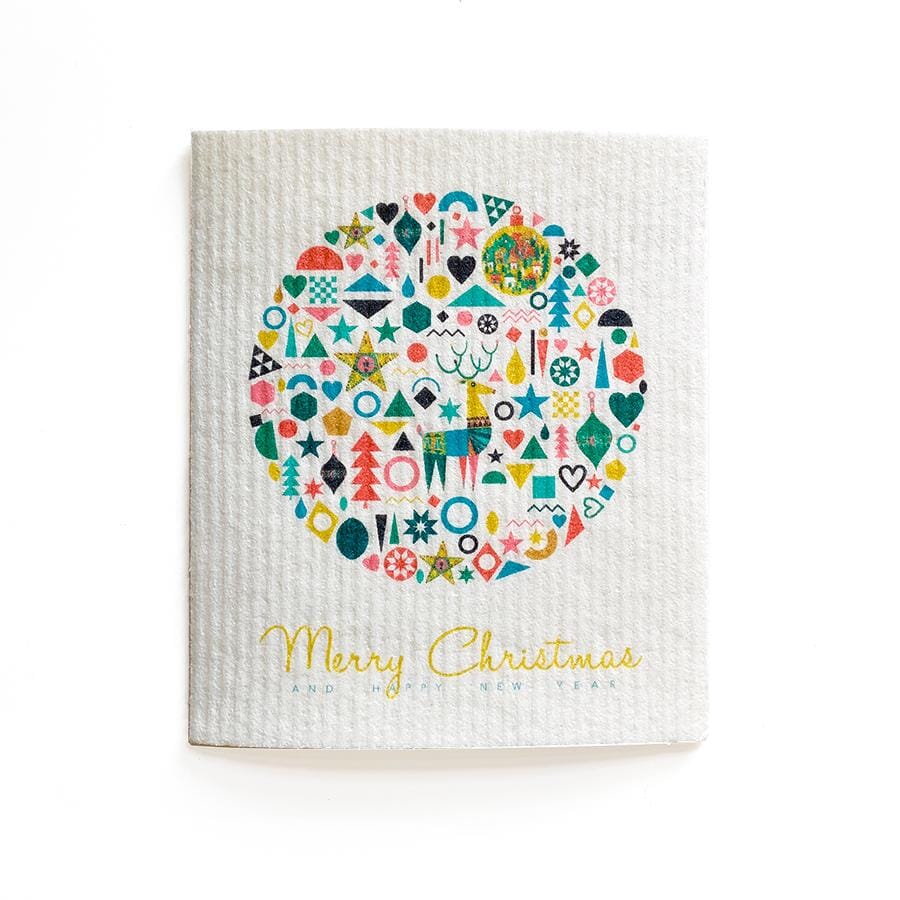 Bundle of 3 Swedish Dishcloths | Christmas Tree, Ornament & Snowflakes