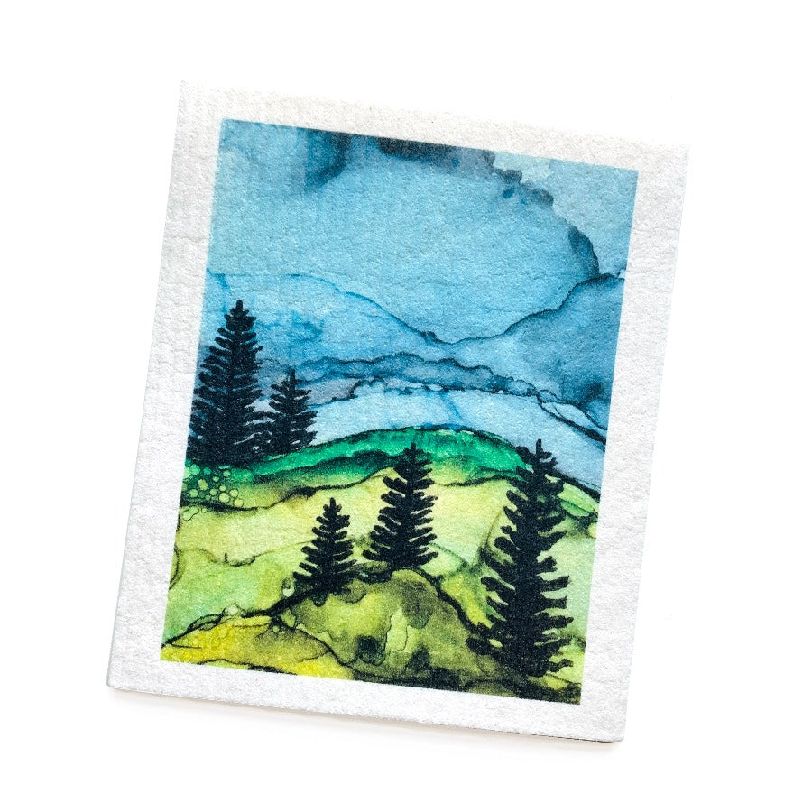 Bundle of 3 Swedish Dishcloths | Coastal Forest by Studio Feron