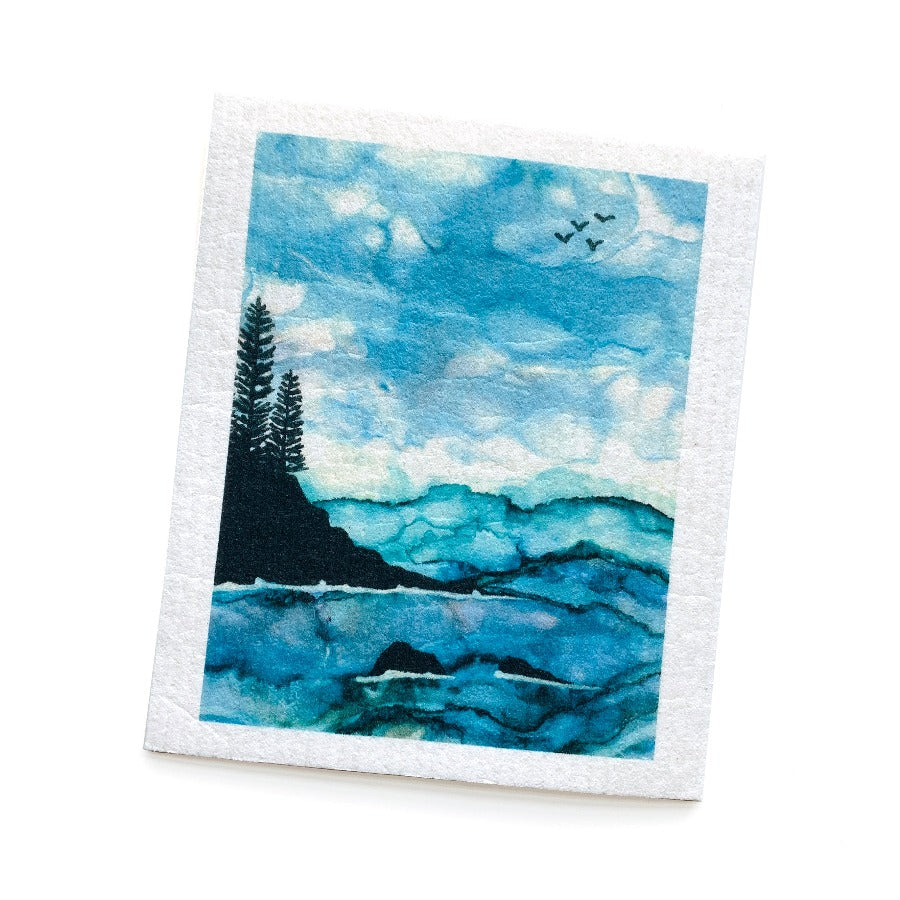 Bundle of 3 Swedish Dishcloths | Coastal Forest by Studio Feron