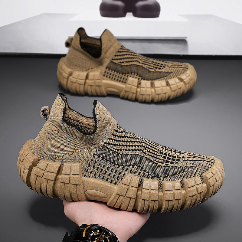 Breathable Mesh Lace-Up Men's Casual Sports Sneakers