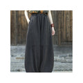Relaxed Fit Breathable Solid Color Lantern Trousers
