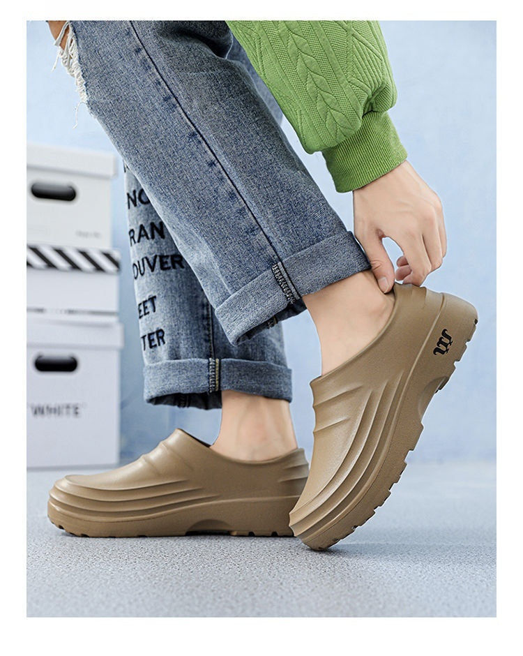 Professional Non-Slip Chef & Medical Work Shoes for Men - Waterproof EVA Comfort Footwear