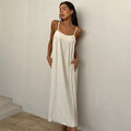 Soft Skin-Friendly Long Camisole Nightgown for Fashionable Comfort
