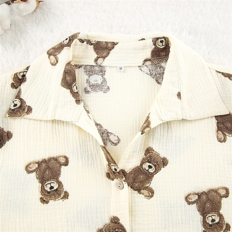 Relaxed Cotton Linen Long Sleeve Top and Pants Set