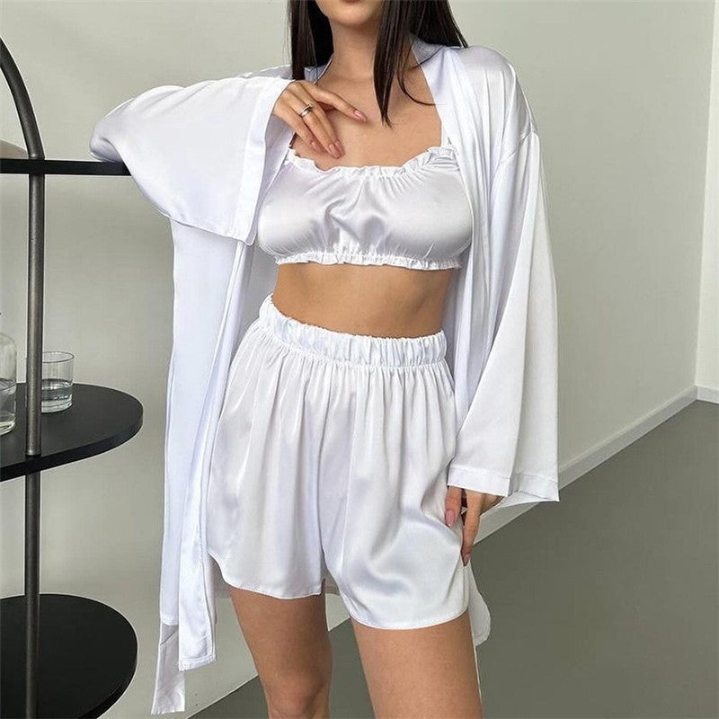 Long Sleeve Camisole and Shorts Lounge Set