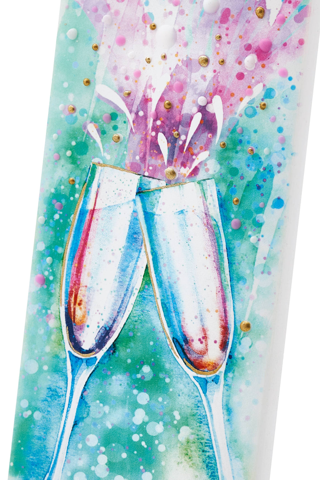 Flatyz Champagne Glasses Clinking Candle