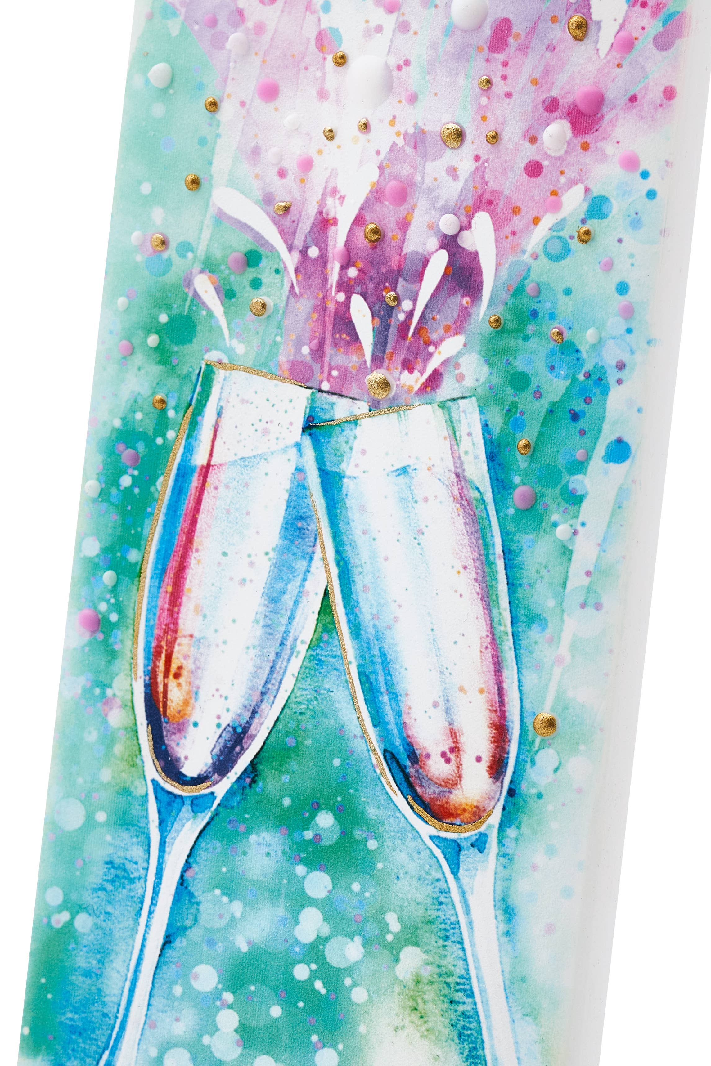 Flatyz Champagne Glasses Clinking Candle