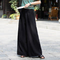 Women's Cotton And Hemp Blend Nian Bai Xiu Spinning Art Versatile Sand Wash Wide Leg Pants