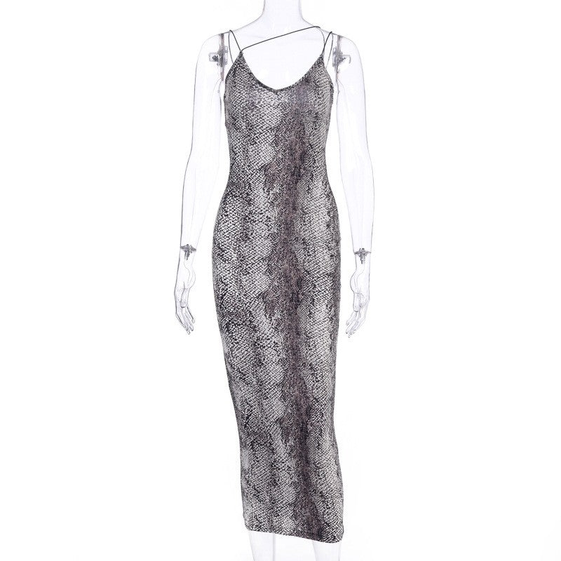 Flattering Slim Fit V-Neck Spaghetti Strap Dress