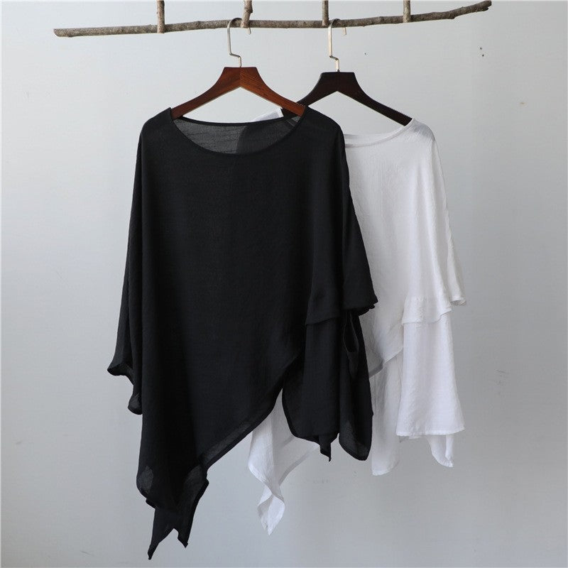 Lightweight Asymmetric Hem Solid Color Cardigan