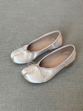 Women's Retro Ballet Flats - Low-Top Slip-On Comfort Shoes