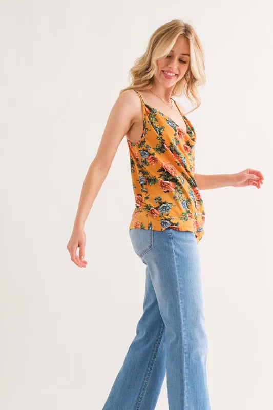 Floral Printed Casual Tank Top
