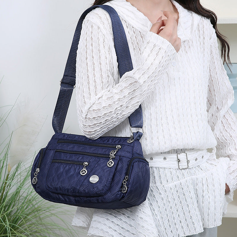 Large-Capacity Quilted Crossbody Bag