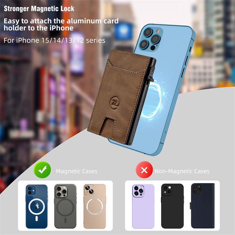 Premium Detachable Card Holder Wallet - Compact Vegan Leather Bifold with RFID Protection for Men & Women